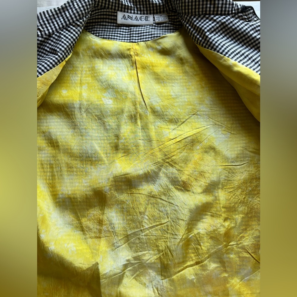 Vintage ANAGE jacket: gingham, embroidered, beaded, sequined, floral details - Picture 15 of 17